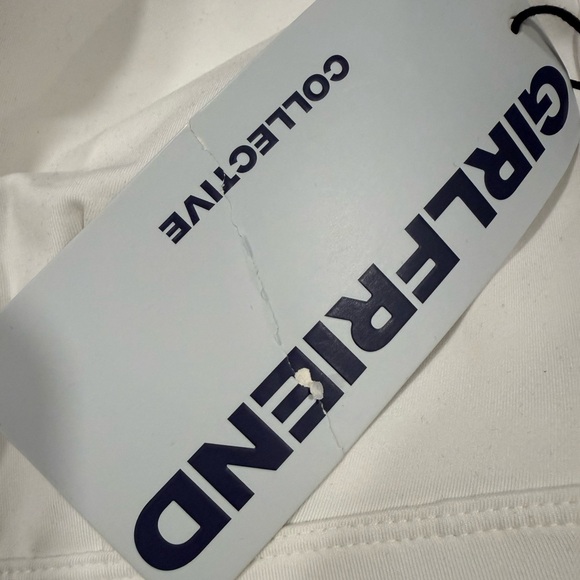 Girlfriend Collective White Sports Bra. White Holly Foldover Bra. NWT. Small - Picture 3 of 3